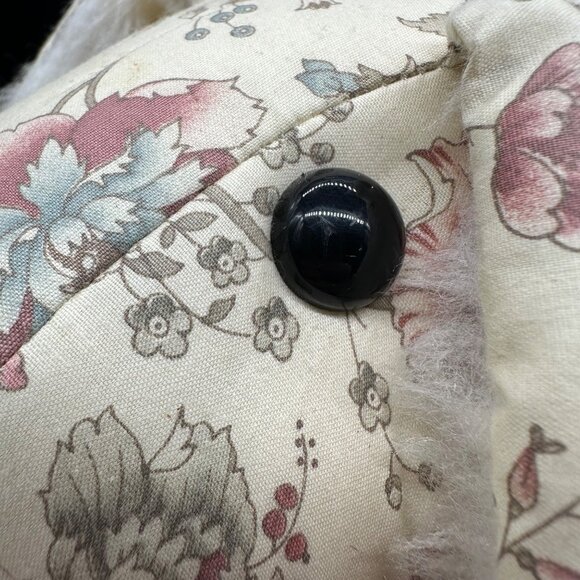 Vintage Floral Bunny Rabbit Plush Stuffed Animal Stand Up Cream Pink Cottagecore - Picture 10 of 12